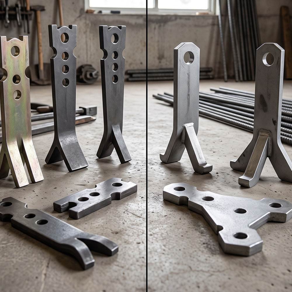 Erection anchors and spread anchors for construction applications