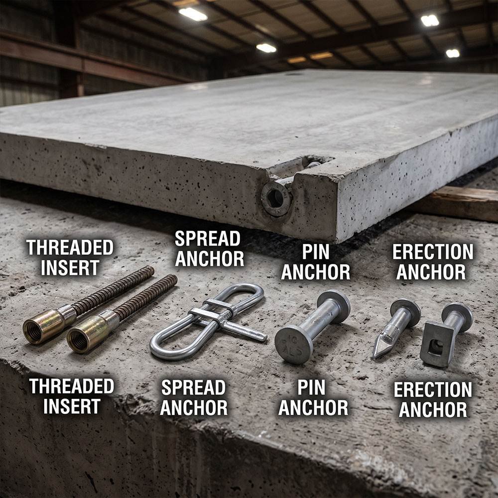 Precast transport anchors for precast concrete construction