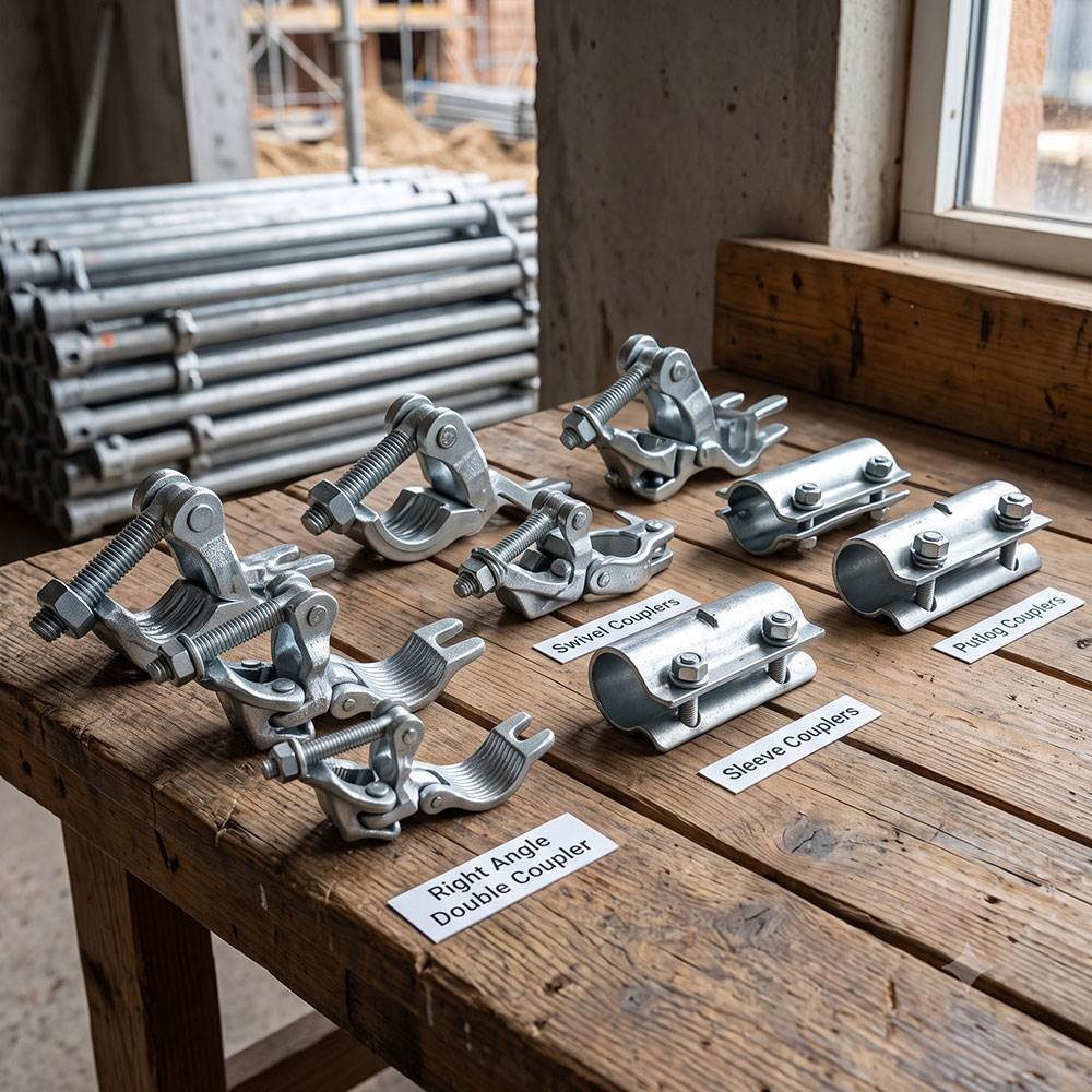 Scaffolding clamps for construction applications